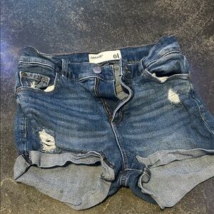 Garage Women's Distressed Blue Jean Shorts